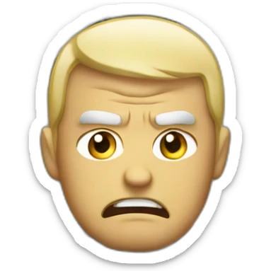 angry man looking through a broken windshield sticker