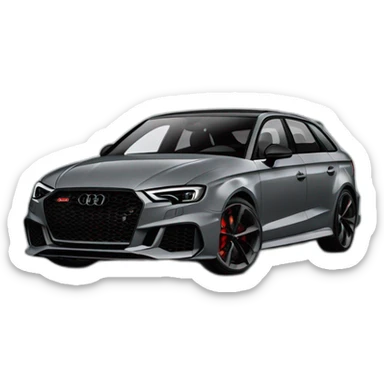 Grey Audi rs3 facelift tinted windows taken from the front sticker