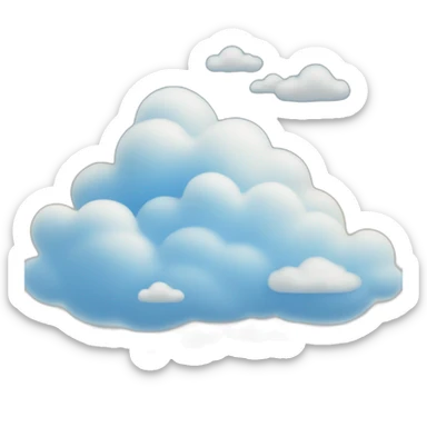 blue sky with cloud in left corner sticker