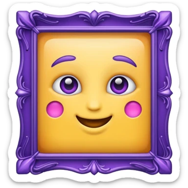 Purple frame sticker