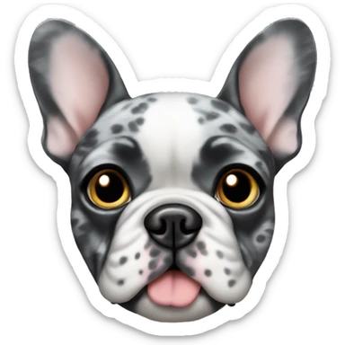 Grey and black speckled French bulldog sticker