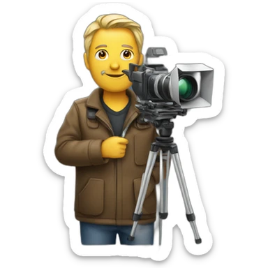 typical director with a movie camera sticker