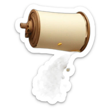 Film roll of a tea spilling sticker