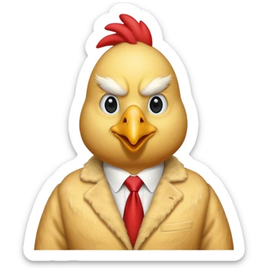 Donald trump in a chicken suit  sticker