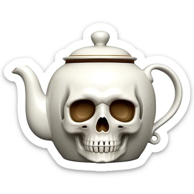 A teapot skull. sticker