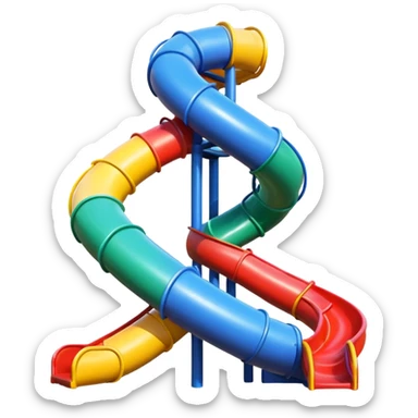 spiral tube slide sticker