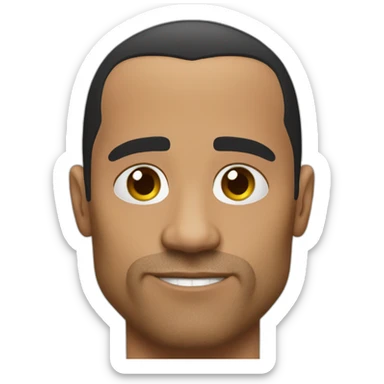 The rock sourcil lever  sticker