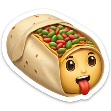 Bean burrito sticker