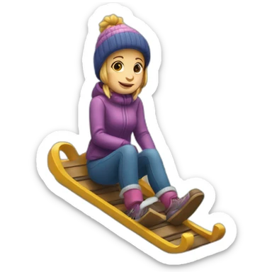 Une fille sur un toboggan sticker