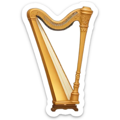 a pedal harp sticker
