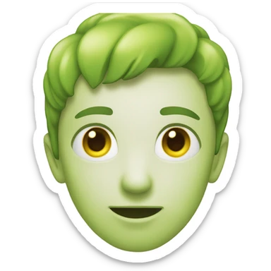 Yellow Green Hear sticker