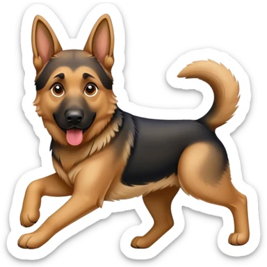 German Shepherd spielen  sticker