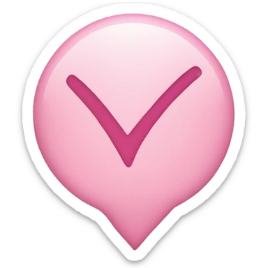 Light pink check mark sticker