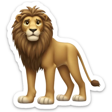 Cowardly lion sticker
