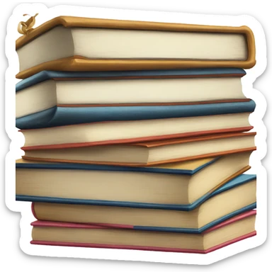 Stack of books sticker