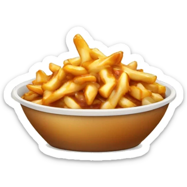 Poutine qui mange du poulet  sticker