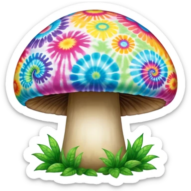Tie dye mushroom sticker