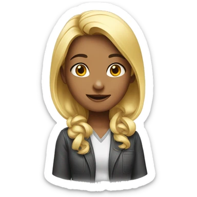 Girl computar genius sticker