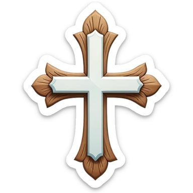 cute white cross for palm sunday sticker