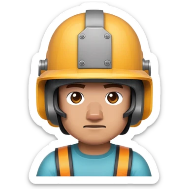Minecraft character wearing a helmet sticker