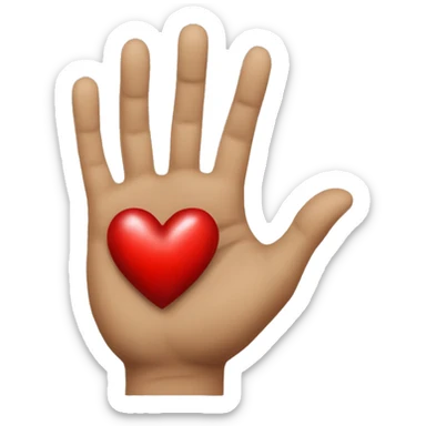 🫰🏽place a red heart just above the crossed fingers sticker