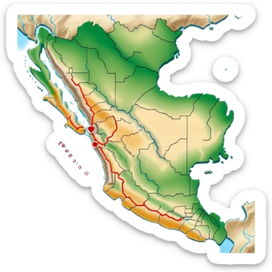 Peru map sticker