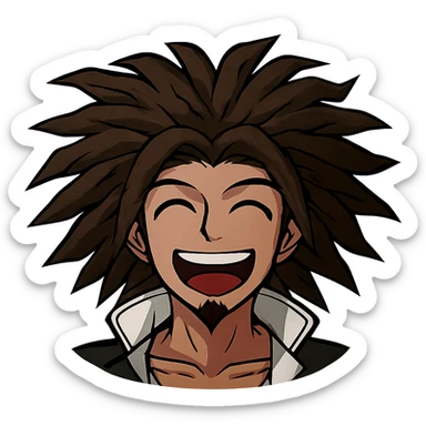 Danganronpa style emoji of the cheerful Yasuhiro Hagakure sticker