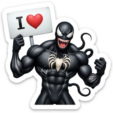 Venom with sign „i love you“ sticker