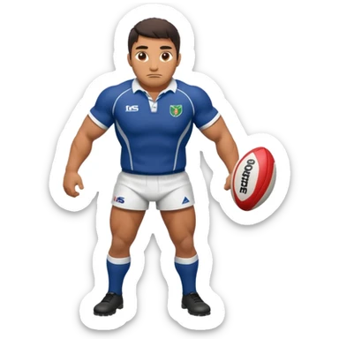 Disfraz de jugadora de rugby de cuerpo entero sticker