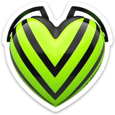 ate a Florecent green heart emoji as the same patterns as Lando Norris's helmet sticker