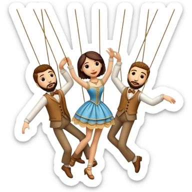 Romantic dancing puppet strings for 'Bye Bye Bye' by NSYNC sticker