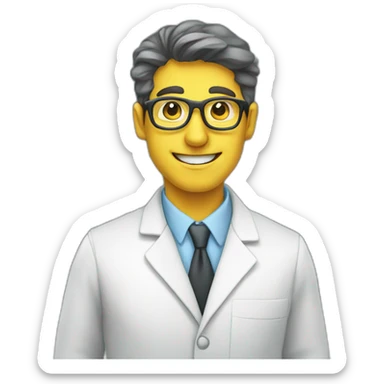 Chemist at chemical pilot plant sticker