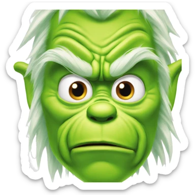 Grinch super sayan sticker