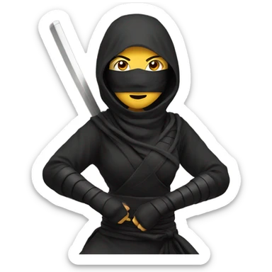 Women ninja sticker