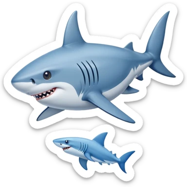 Shark with legs and blue shoes sticker