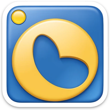 Inside blue square Yellow Circle with blue leters Lidl sticker