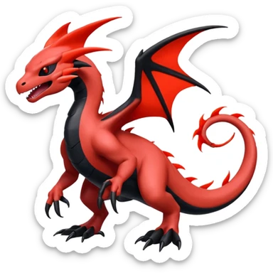 Yveltal-Lugia-Salandit-Fakémon-hybrid-creature (full body)  sticker