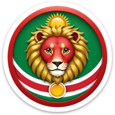 🦁☀️🇮🇷 اون شیر و خورشیدو بیار وسط پرچم جای الله sticker