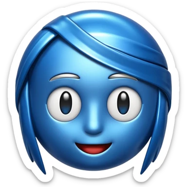 Blue sigma emoji sticker