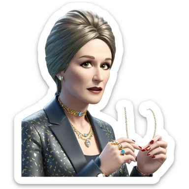 girl showcasing stunning jewelry sticker