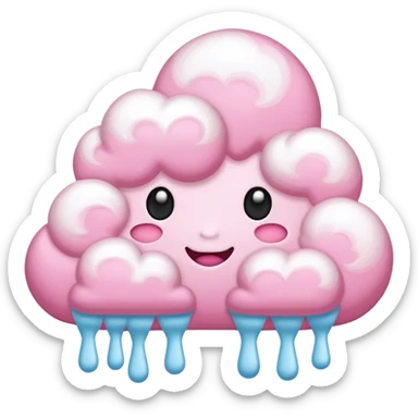 Cotton candy clouds sticker