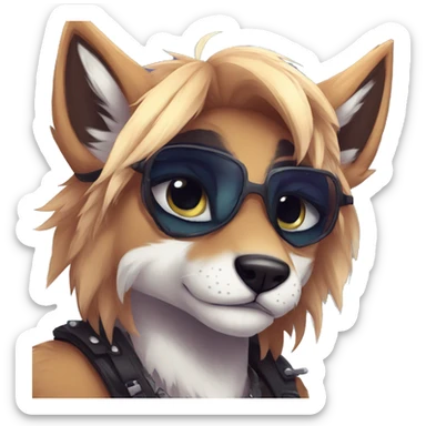 Edgy anthro furry by Falvie, LiLaiRa, AngieWolf sticker