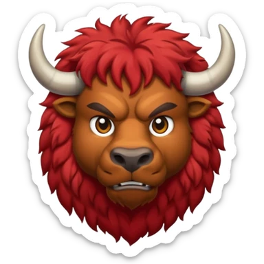 red buffalo  sticker
