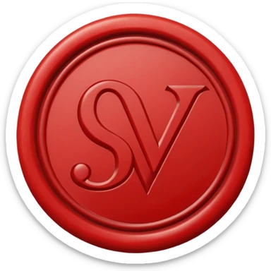 wax seal with a check mark sticker