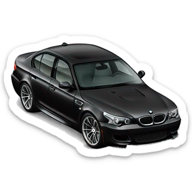Black bmw m5 drifts in a circle sticker