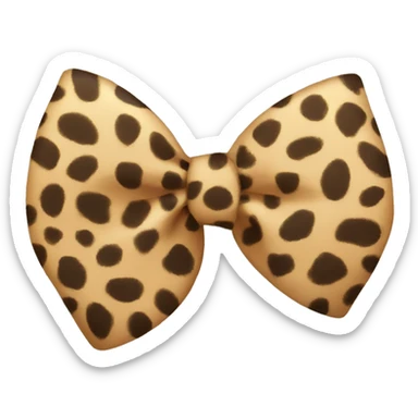 Cheetah print bow sticker