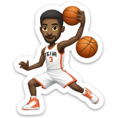 basketball player dunker sticker
