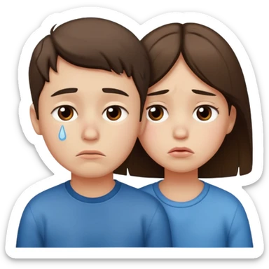 boy and girl heart break sticker