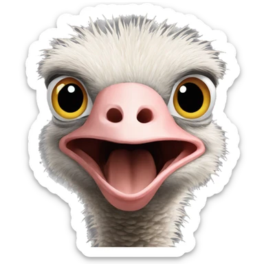 ostrich attack sticker