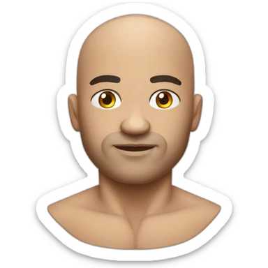 bald guy boxer sticker